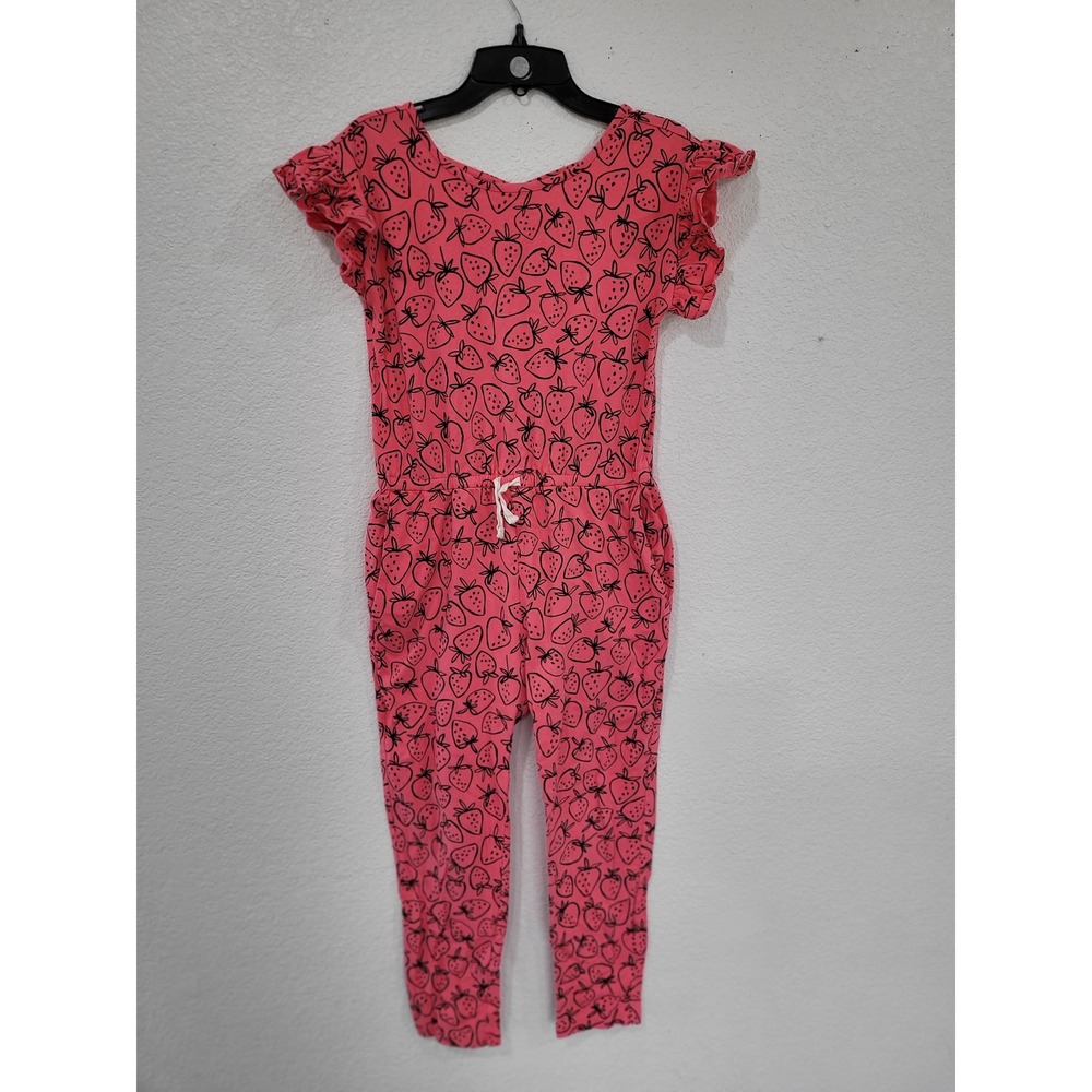 Tea Collection Pink Strawberry Jumpsuit
